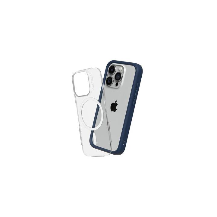 RHINOSHIELD Backcover MagSafe Mod NX (iPhone 15 Pro Max, Ohne Motiv, Transparent, Marineblau)