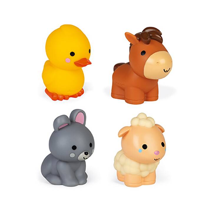 JANOD Set de jouets de bain (Lapin, Canard, Mouton)
