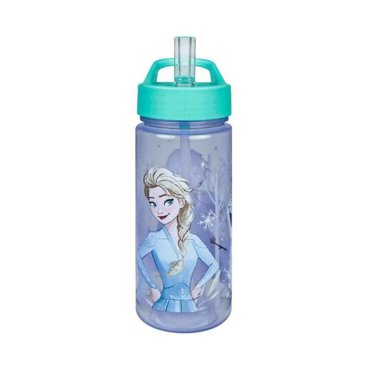 SCOOLI Bottiglia per bambini Disney Frozen (0.5 l, Porpora, Blu, Multicolore)