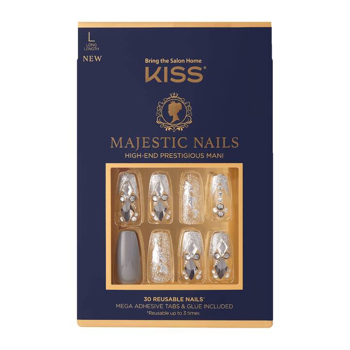 HERBA Unghie artificiali Kiss Majestic Nails - Sparkle (30 pezzo)