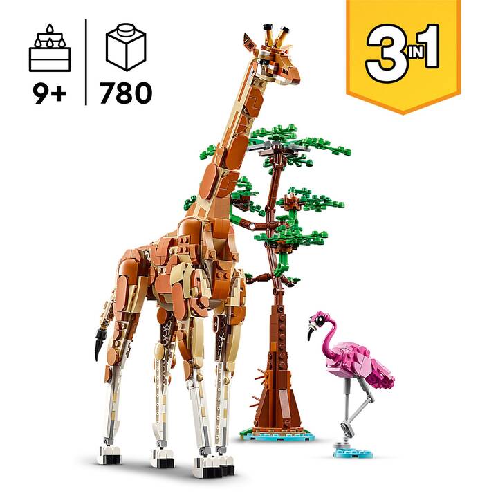 LEGO Creator 3-in-1 Les animaux sauvages du safari (31150)