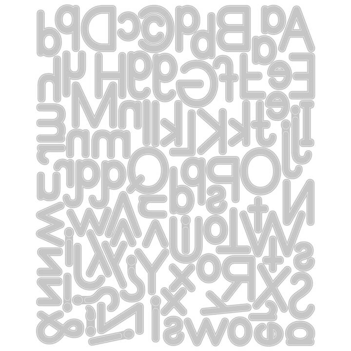 SIZZIX Timbro con motivi (Testo e lettere, 92 pezzo)