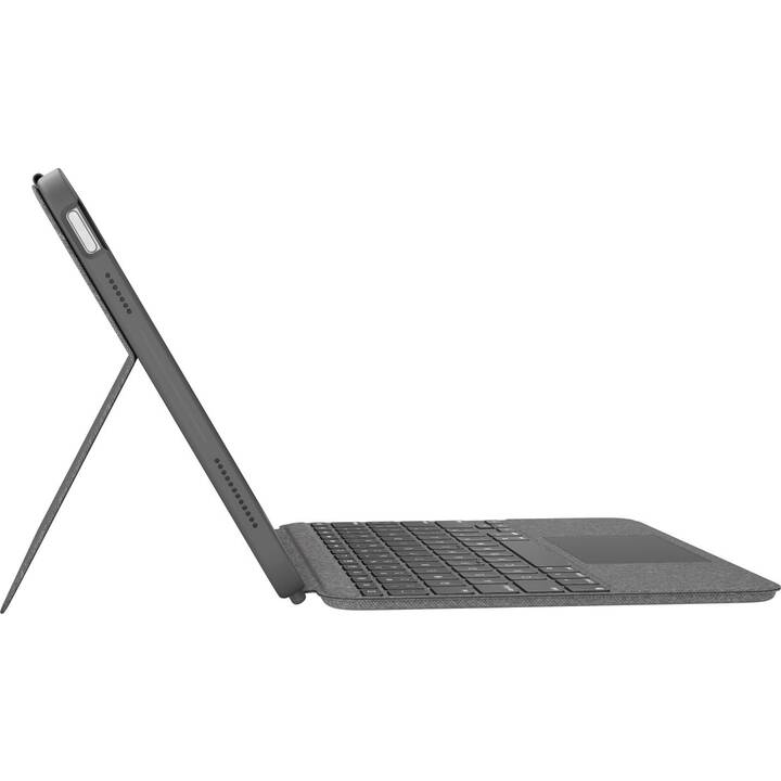 LOGITECH Combo Touch Type Cover / Tablet Tastatur (10.9", 10.5", 10.2", iPad Gen. 10 2022, Grau)
