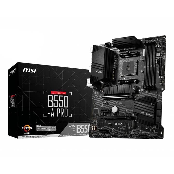 Ryzen 5 5700X3D + B550-A + 32GBメモリ MSI B550-A PRO (AM4, AMD B550, ATX) - Interdiscount