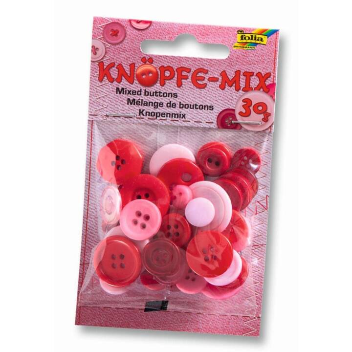 FOLIA Knöpfe Mix (Rot)