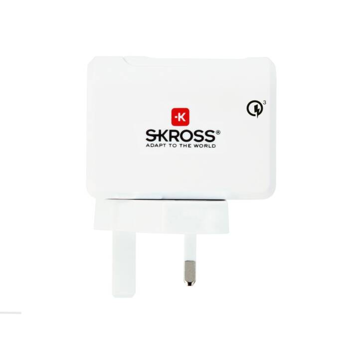 SKROSS Travel Power Supply Chargeur USB UK Chargeur USB Charge rapide 3.0