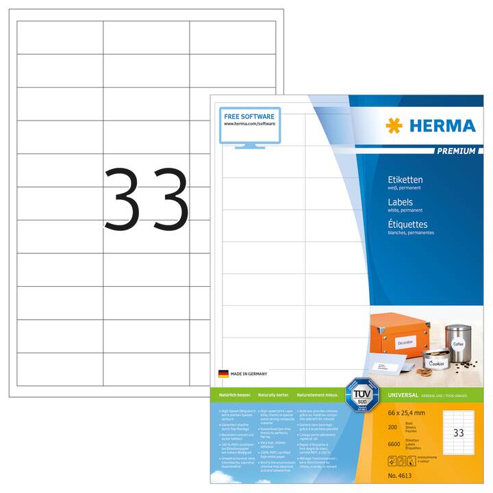 HERMA Premium (25.4 x 66 mm)