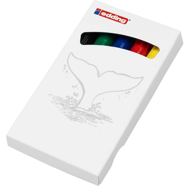 EDDING Permanent Marker 3000 E-5 (Schwarz, Rot, Grün, Gelb, 5 Stück)