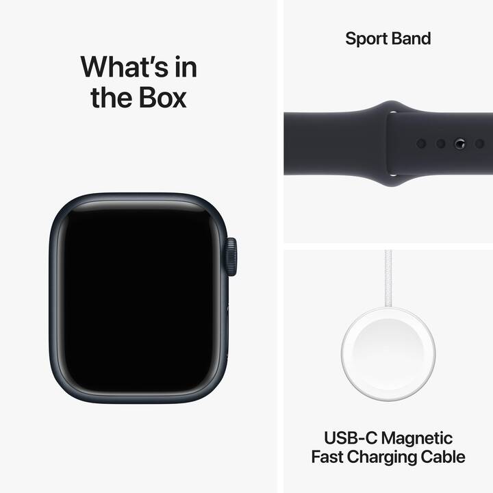 APPLE Watch Series 9 GPS + Cellular (41 mm, Alluminio, 4G, M)