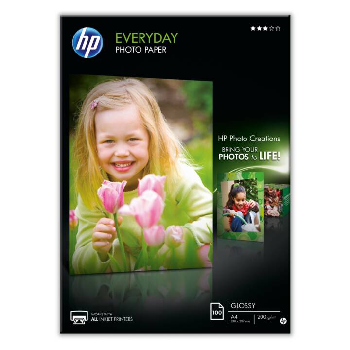 HP Everyday Fotopapier (100 Blatt, A4, 200 g/m2)