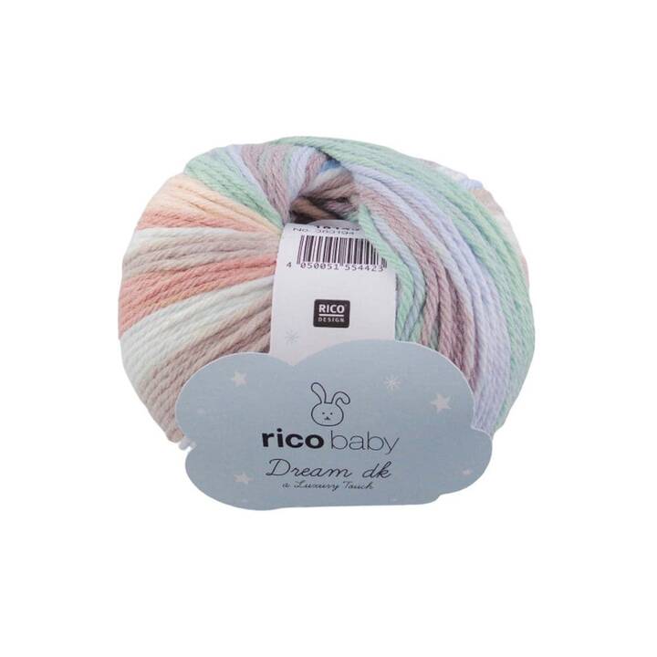 RICO DESIGN Lana Baby Dream Luxury touch (50 g, Beige, Verde, Multicolore)