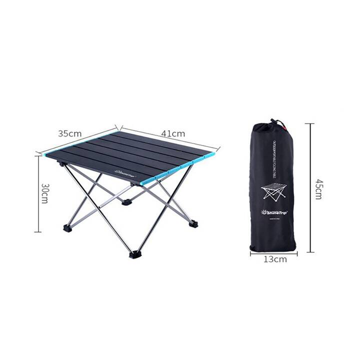 EG table pliante de camping en plein air - Noir