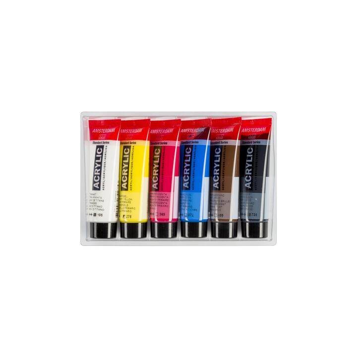 AMSTERDAM Acrylfarbe Primary Set (6 x 20 ml, Mehrfarbig)