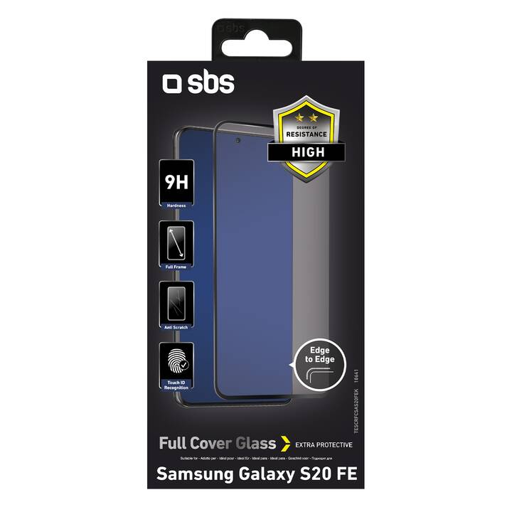 SBS Displayschutzglas Full Cover (Hochtransparent, Klar, Galaxy S20 FE)