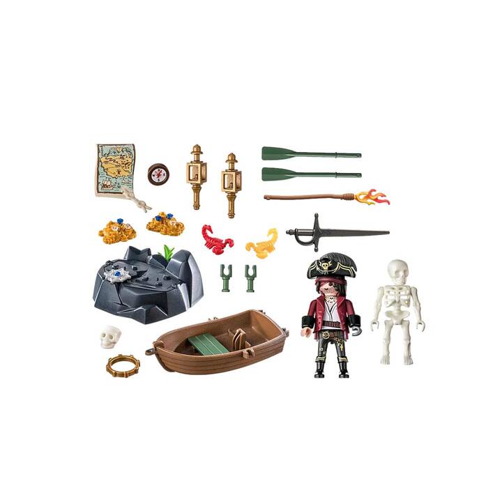PLAYMOBIL Pirates Starter Pack Pirat mit Ruderboot (71254)