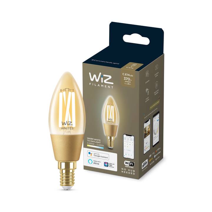 WIZ LED Birne Amber C35 (E14, WLAN, 4.9 W)