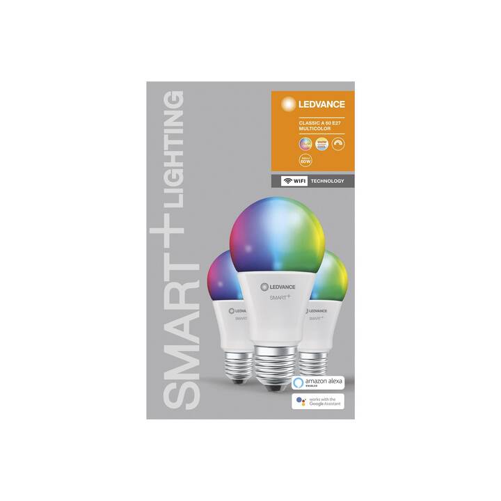 LEDVANCE LED Birne Smart+ Classic WiFi (E27, WLAN, 9 W)