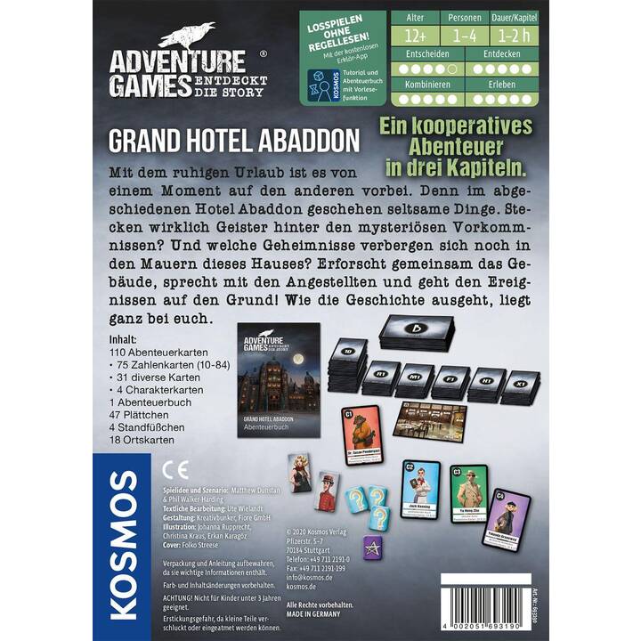 KOSMOS Adventure Games Grand Hotel Abaddon (DE)