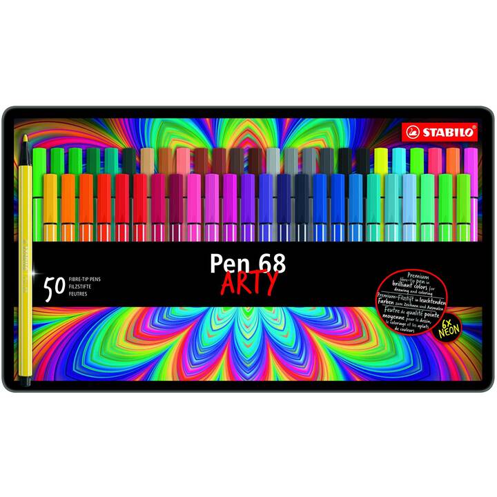 STABILO Crayon feutre (Multicolore, 50 pièce)