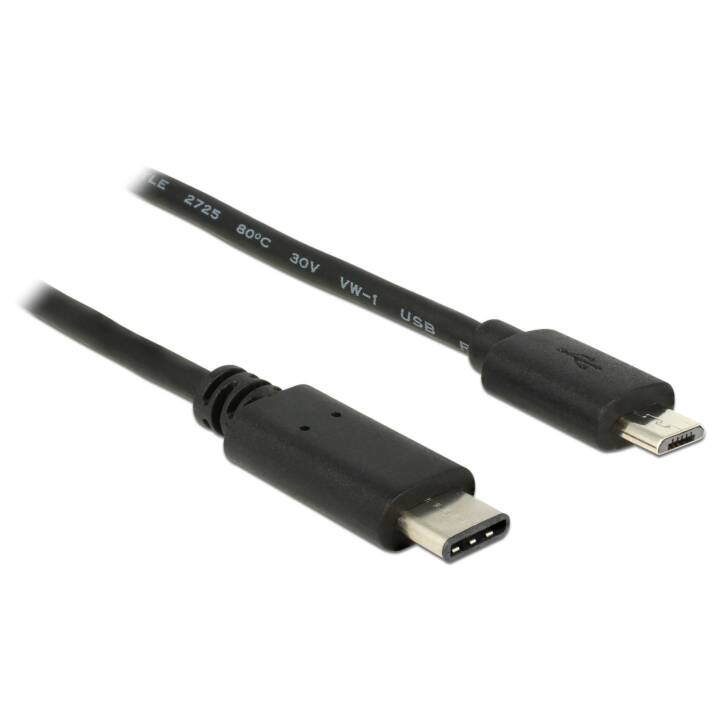 DELOCK Câble USB ( Micro USB 2.0 de type B, USB-C fiche, 50 cm)