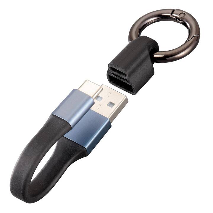 INTERTRONIC Keychain Adapter (USB A, USB Typ-C, 0.1 m)