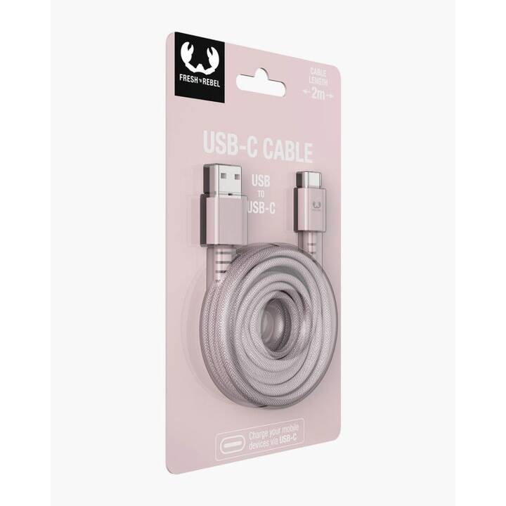FRESH 'N REBEL Kabel (USB Typ-A, USB Typ-C, 2 m)