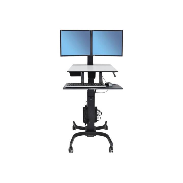 ERGOTRON WorkFit-C, Dual Sit-Stand Carrello multimediale