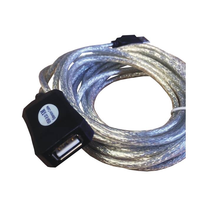 MHE Câble USB (Prise USB 2.0 de type A, Fiche USB 2.0 de type A, 5 m)
