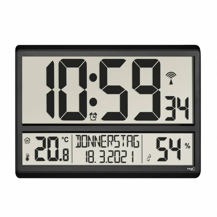 TFA Dostmann Orologio da parete (Digitale, 36 cm)