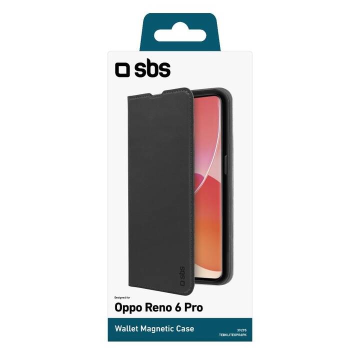 SBS Flipcover Wallet Lite (Oppo Reno 6 Pro 5G, Black)