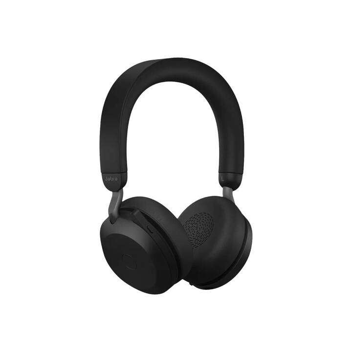 JABRA Office Headset Evolve2 75 (On-Ear, Kabel und Kabellos, Schwarz)