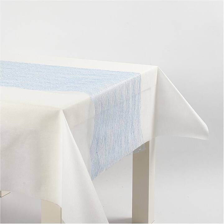 CREATIV COMPANY Chemin de table (30 cm x 1000 cm, Rectangulaire, Bleu)
