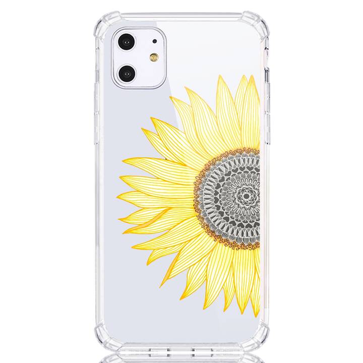 EG weiche TPU Hülle für iPhone 12 Pro Max 6.7" (2020) - transparent - Sonnenblume