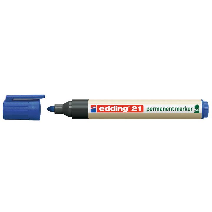 EDDING Permanent Marker 21 EcoLine (Blau, Schwarz, Rot, Grün, 4 Stück)