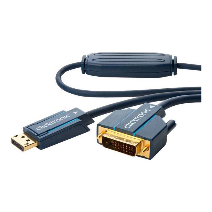 CLICKTRONIC Câble de connexion (Port écran, 24+1-pôle, DVI, 2 m)