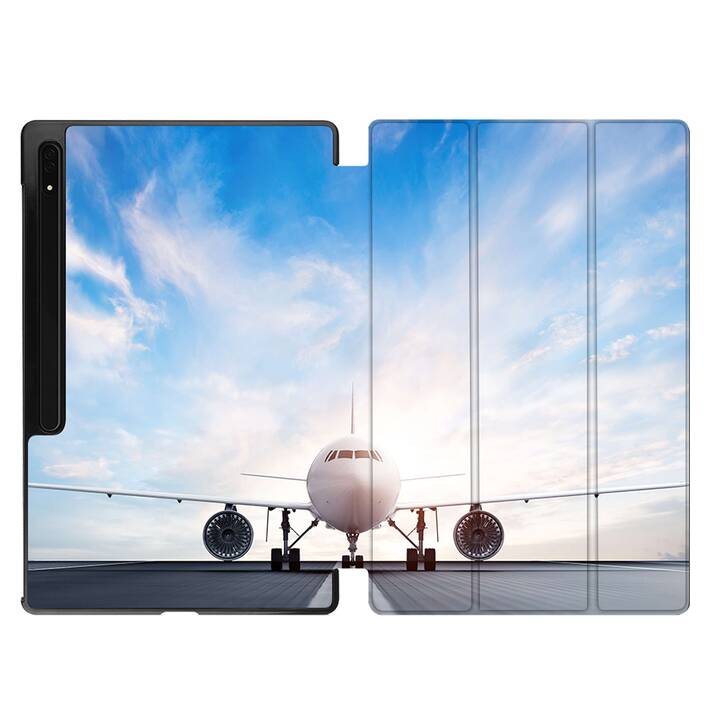 EG Hülle für Samsung Galaxy Tab S8 Ultra 14.6" (2022) - Blau - Flugzeug