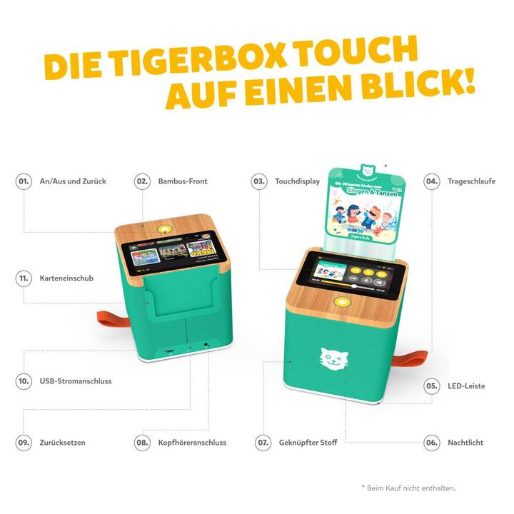 TIGERMEDIA Lettore audio per bambini Tigerbox Touch Plus Swiss Edition (DE, Svizzero tedesco)