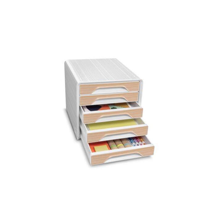 CEP Cassettiera da scrivania Smoove Silva (A4, 28.8 cm  x 36 cm  x 27.1 cm, Bianco)