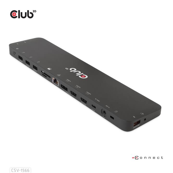 CLUB 3D Stazione d'aggancio CSV-1566 (2 x HDMI, DisplayPort, USB 3.0 di tipo C, USB 3.0 di tipo A, RJ-45 (LAN))