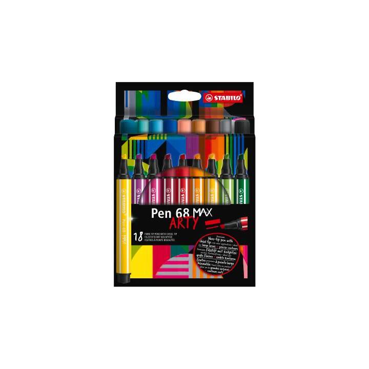 STABILO MAX Arty Crayon feutre (Multicolore, 18 pièce)