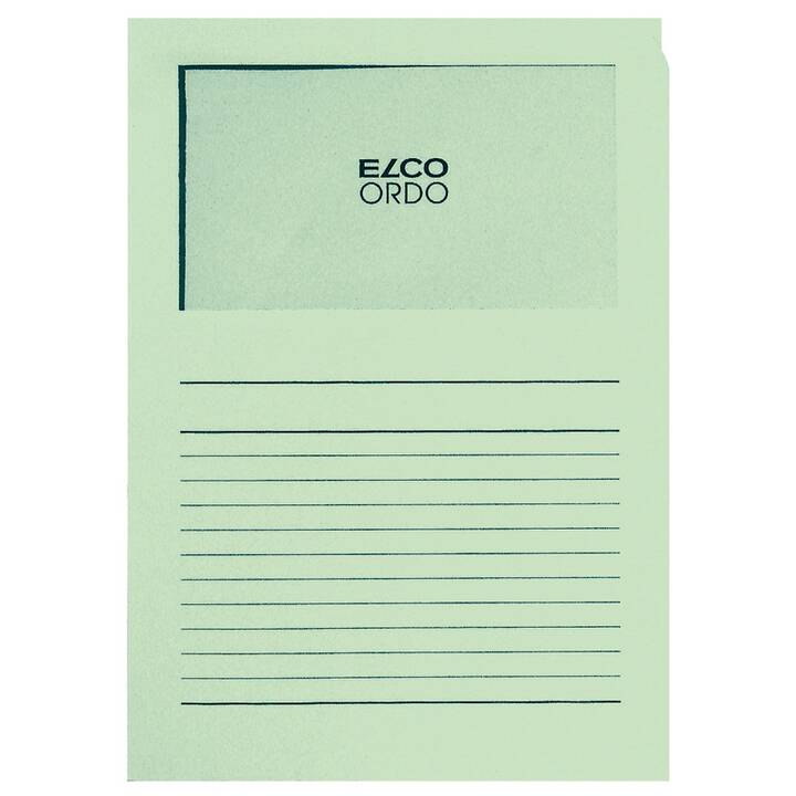 ELCO Cartellina trasparente Ordo (Verde, A4, 100 pezzo)