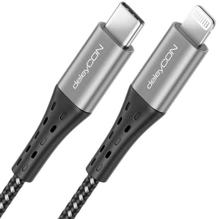 DELEYCON Kabel (Lightning, USB Typ-C, 1.5 m)