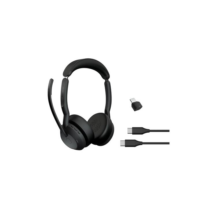 JABRA Office Headset Evolve2 55 (On-Ear, Kabellos, Schwarz