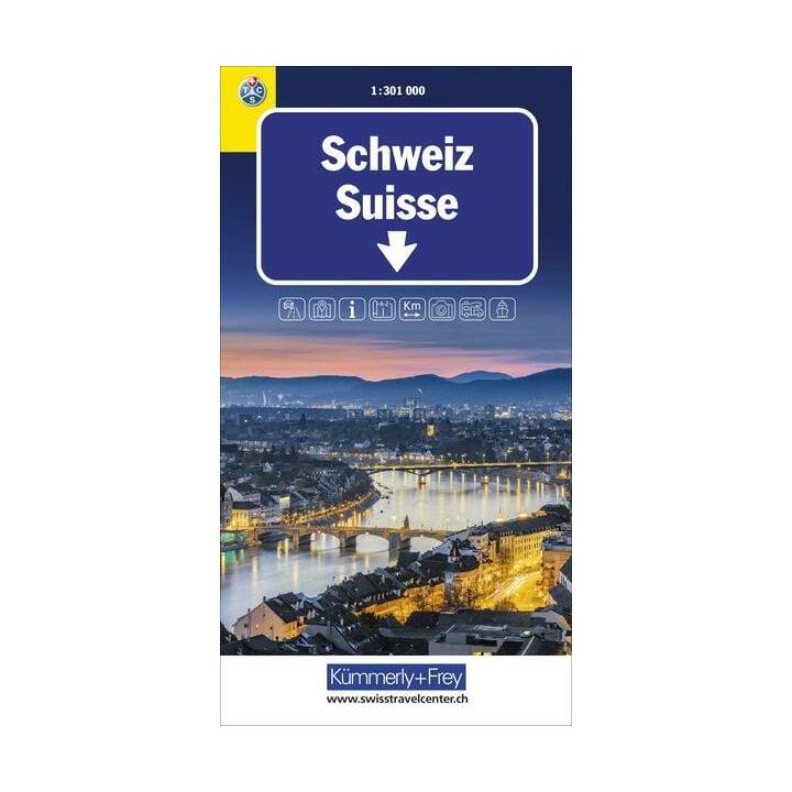Schweiz TCS Strassenkarte