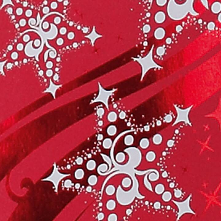 SIGEL Geschenktüte Wave (3 Stk, Silber, Rot, Stern)