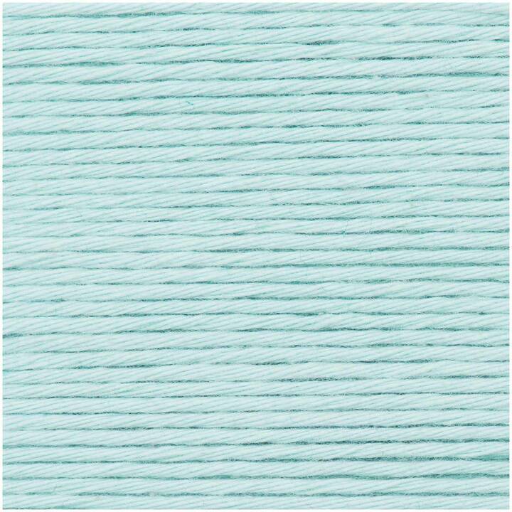 RICO DESIGN Laine Creative Cotton Aran (50 g, Bleu clair, Bleu)
