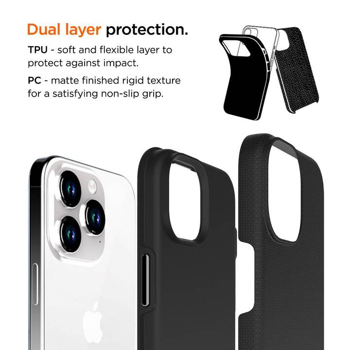 EIGER Backcover (iPhone 15 Pro, Schwarz)