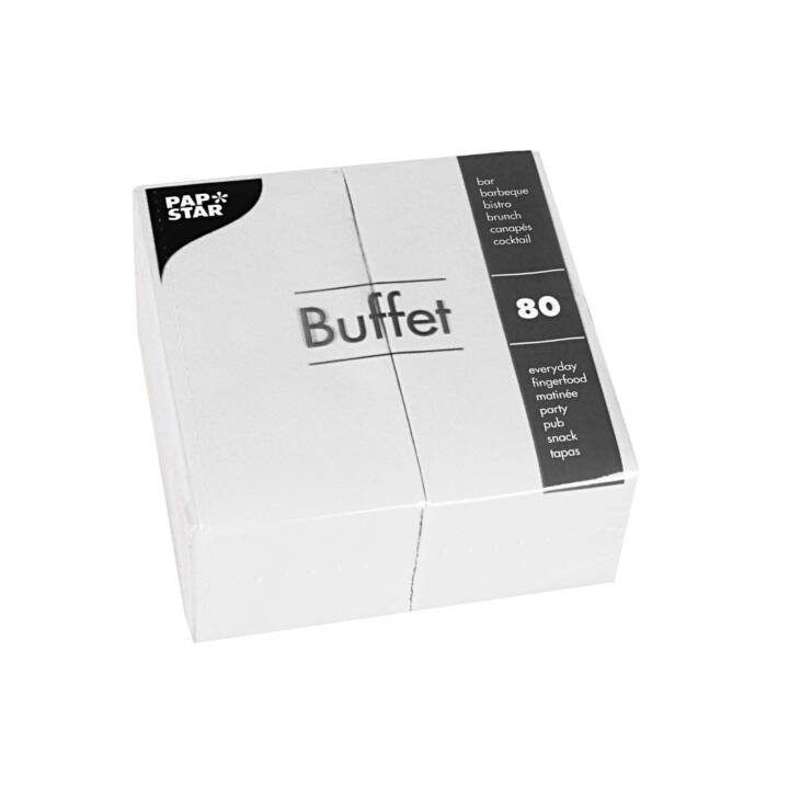 PAPSTAR Papierserviette Buffet (33 cm x 33 cm, 80 Stück)