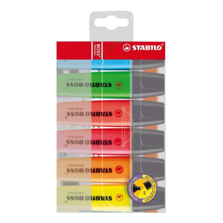 STABILO Textmarker (Orange, Blau, Rosa, Rot, Grün, Gelb, 6 Stück)