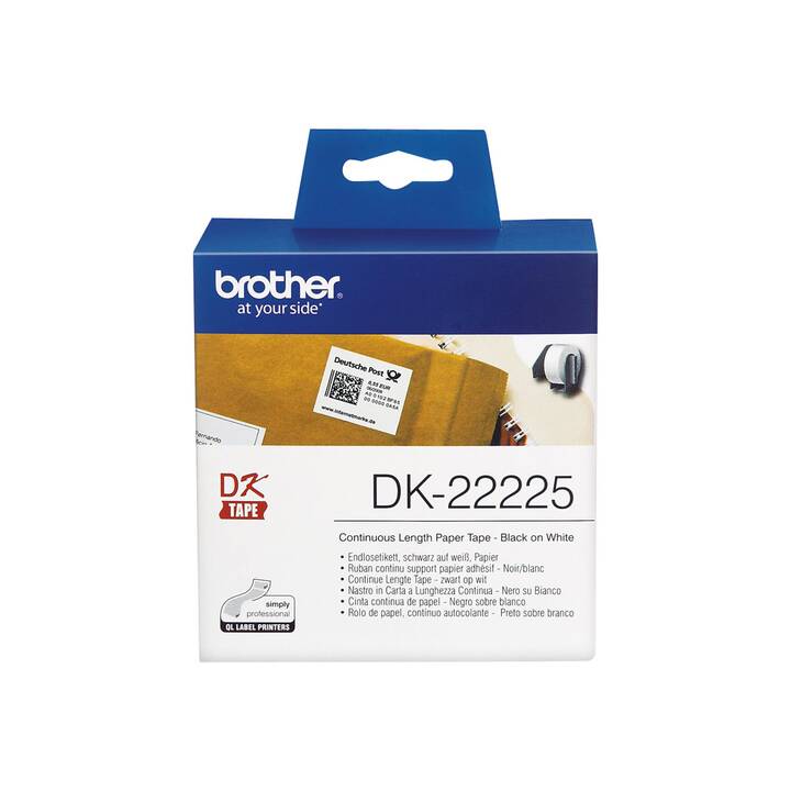 BROTHER DK-22225 Etikettenrolle (1 Stück, 38 mm x 30.48 m)